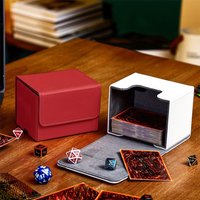 Premium Pu Leather Card Storage Box Large Capacity Sleek Minimalist Style For Sport Cards Game Decks Durable Portable Organizer