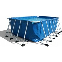 Large Bracket Swimming Pool, 12000L 4x3x1m PVC Water Pool, Heavy Duty 0.7-1.2mm Above Ground Family Swimming Pool, Outdoor
