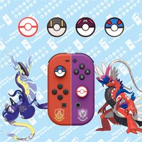 4Pcs/Lot Pokemon Poke Ball Stick Grip Cap Joystick For Nintendo Switch NS Lite Oled Controller
