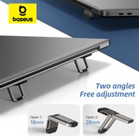 Baseus Laptop-Ständer für Schreibtischcomputer, 2 Stück, tragbarer Aluminium-Notebook-Halter, Laptop-Ständer für MacBook Pro, iPad, 10–18 Zoll Ständer