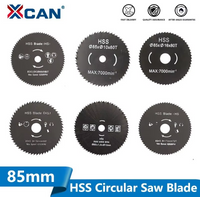 1pc 85mm HSS Circular Saw Blade 44/60/72/80T Metal Cutting Disc Mini Saw Blade for Woodworking Aperture 10/15mm