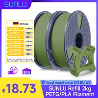 SUNLU Refill PETG filament 2kg 2rolls 1.75mm Neatly Wound Filament High Speed Filament For Bambu lab/all 3D Printer Vacuum pack
