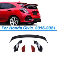 For Honda Civic 2016 2017 2018 2019 2021 Car Rear Trunk Tail Wing Spoiler Body Kit Accessories ABS Glossy Black Blue Red White