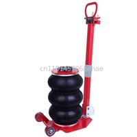 Pneumatic Jack 3T 6600lbs Capacity Triple Bag Air Jack Quick Lift Heavy Duty Car Repair Jacks Folding Rod Jacks with Two Wheels