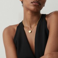 1pc Heart Pendant Necklace Stainless Steel Minimalist Elegant Dainty Heart Pendant Versatile Clavicle Jewelry 4 Colors Available