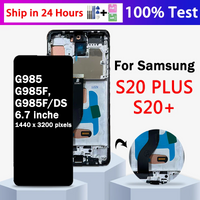 6.7" TFT Screen for Samsung S20 Plus with Frame, for Samsung S20+ G985F G986B Lcd Display Digital Touch Screen Replacement
