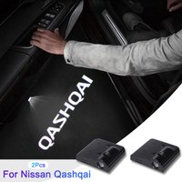 2Pcs Wireless LED Car Door logo Projector Lamps Welcome Lights For Nissan Qashqai J10 J11 Ghost Shadow Lamp Car Accessories