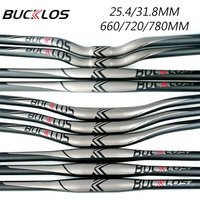 BUCKLOS MTB Handlebar Aluminum Alloy 31.8mm 25.4mm Bicycle Handlebar 660/720/780mm Swallow Bar Riser Bar Bike Accessories