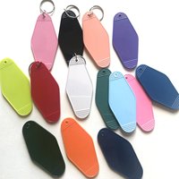 10pcs Blank DIY Custom Logo Plastics Hotel Motel Movie Key Chains Tag Pendant Keychain Keyring Mail Box Gifts