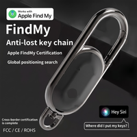 Anti-lost GPS airtag Smart Carabiner key chain Keyring with Find My tracker to attach Car key chain fob for use on Apple ios