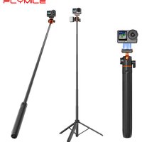 Flymile 140CM Tripod Selfie Stick for DJI Action Camera with Quick-Release Base Adapter Long Photography Handle