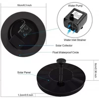 Solar Powered Water Pump Bird Bath Garden Pool Pond Outdoor Decoration 6 Nozzle Kit Floating Solar Fountain 1000mAh Battery 3.0W