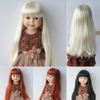 JD056 1/12 1/8 1/6 1/4 1/3 OB11 YOSD MSD SD Blythes Long Straight Hair With Full Bang Doll Wig 18"AG Doll Accessories