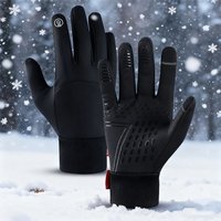 Winter Touch Screen Waterproof Gloves Men's Outdoor Cycling Skiing Waterproof Gloves Thickened Warm Non Slip Full Finger Gloves