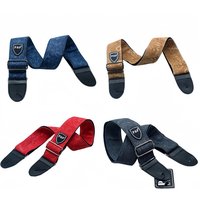 P&P Thickened Denim Cotton Guitar Strap, Adjustable Wide Belt for Electric Guitar Bass Ukulele, Stage & Practice Strap