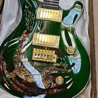 Deutsche, versandfertige Rock-Gitarre in Grün mit verstellbarer Brücke, HH-Tonabnehmern, Palisanderhals, praktisches Geschenk für das Musiklernen