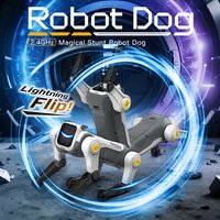 Electric Pet Dog Toy, Rolling Stunts, Programmed Dance, Voice Command Interaction, Smart Robotic Dog Toy, Birthday Gift