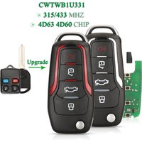jingyuqin Modified CWTWB1U331 Flip Remote Key 315/433Mhz For Ford Explorer Focus Edge Escape Ranger Mustang Flex Mercury Lincoln