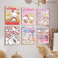 Sa My M-Melody K-Kuromi C-Cinnamoroll Posters Dormitory Decorations Bedroom And Living Room Wall Murals Souvenirs