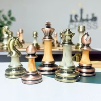 3.5 Inch Large Size Luxury Chess Pieces - Premium Christmas Gift Chessmen for Home Game & Holiday Gifting
