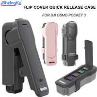 Protective Cover for DJI OSMO Pocket 3 Flip Cover with 4 Filter Slots and Elastic Band Pocket 3 Accessories