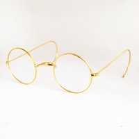 52mm oversize Vintage Gold Round Antique Wire Rim Metal Reading Glasses Full Rim +125 +175 +200 +225 +250 +275 +375 +400 +425
