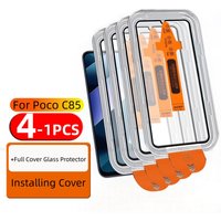 4/3/2/1pcs For Xiaomi Poco C85 Glass Poco C85 Tempered Glass 9H HD Protective Full Cover Dust Free For Screen Protector Poco C85