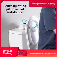 Household Smart Infrared Induction Toilet Flusher Set Charging Automatic Toilet Flush Push Free-Button Sensor Toilet Accessories