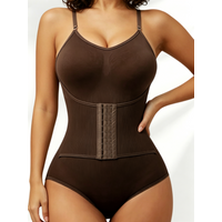 Women's Colombian Bodysuit Shaper Adjustable Spaghetti Straps Hook Closure Tummy Control Waist Slimming Convenient Shapewear
