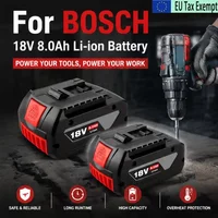 Geeignet für Bosch Professional Lithium-Akku 18V 8,0AH Schnellladender Akku, passend für Bosch BAT609 BAT609G BAT618 BAT618G Werkzeugakku Schraubendreher