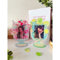 MINKYS ice Cream Cup 3 inch Kpop Photocard Holder Idol Card Photo Holder Frame School Stationery