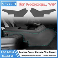 For Tesla Model YL Launch 2026+ Center Console Two Side Panel Anti Kick Pad Protector Leather Sticker Foot Cover Car Accessories