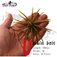 WALK FISH 3Pcs 10cm 9g TPE Sea Urchin Fishing Lures Soft Bait Silicone Baits For Bream Mandarin Fishing Tilapia Trout Sea Bass
