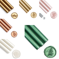 8Pcs Gun Sealing Wax Sticks for Wax Seal Stamp - Metallic Antique Gold, Great for Wedding Invitations Cards Envelopes Christmas