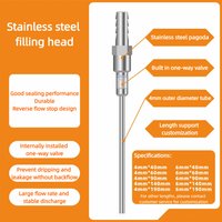 304 Stainless Steel Filling Head, Filling Nozzle, Water Outlet, One-way Valve, Check Valve, Anti Drip and Non Backflow