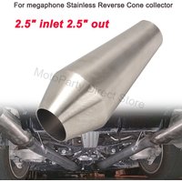 For 2.5' Inlet 2.5' Out Megaphone Stainless Reverse Cone Collector Welded Megaphones