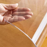 Tapis de bureau transparent de 1.5mm, couverture de Table en plastique imperméable, protection en vinyle cristal, nappe transparente, facile à clair