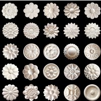 Wood Floral Appliques for Furniture Antique Onlays Moulding Home Decor Wood Carving Decoration Wall Wood Decal Vintage Figurines