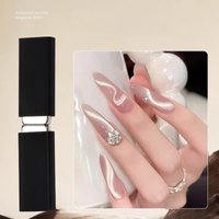 Strong Cat Eye Magnet, Create Flowing Ribbon & French Side Light Patterns, Professional Nail Art Tool with Silicone Cover