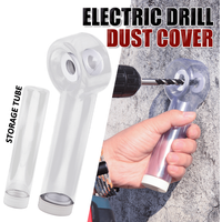 Rotating nozzle drill dust collection box with rotating tilt system, made of plastic material, ergonomic and efficient design