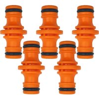 5Pcs 1/2'' Garden Hose Tubing Fitting Pipe Quick Drip Irrigation Watering System for Greenhouse Joiner Repair Connector Coupling