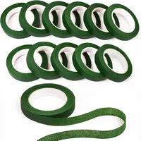 Flower Tape,Floral Tape for Bouquets,12 RollsGreen Flower Tape,Used for Wrapping Bouquet Stems and Flower Crafts,Wedding Bouquet