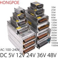 DC 5V 12V 24V 36V 48V Power Supply 220V to 5 12 24 36 48 1A 2A 3A 4A 5A 6A 8A 10A 15A 20A 30A 40A 50A 60A Transformer Power SMPS