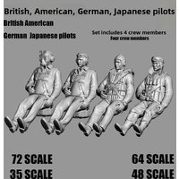 Static Pilot Soldier Model 3D Printing 72 64 48 35 Scale Model Toy from China for Adults And Older Children