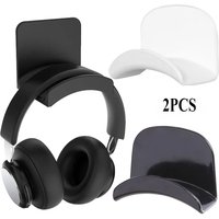 2/1pcs Headphone Bracket Storage Hook Dormitory Wall-mounted Computer Headset Holder Earphone Display Stand Racks