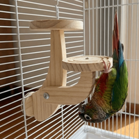 Bite Resistant Wooden Bird Perch Stand Parrots Ladder Wear Resistant Bird Training Stand Detachable Parrot Play Rack Outside Use