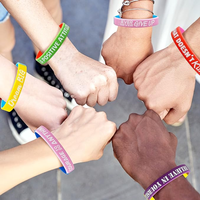 50-1000pcs Custom Rubber Bracelets Silicone Wristbands Customized Bulk for Events Support Wedding Awareness