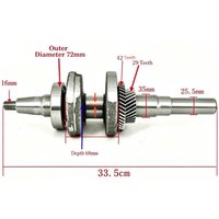 Silver metal crankshaft compatible with For GX390 188F engines and ShafPower engine models exact dimensions guaranteed