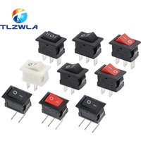 100PCS KCD11 Rocker Switch 10*15mm Mini Push Button Switch ON-OFF / ON-OFF-ON 2 Pins / 3 Pins 3A 250VAC / 6A 125VAC 10x15mm