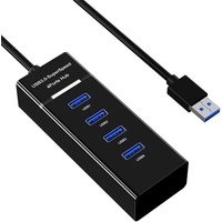 USB Hub 4 Port USB Hub Extender 2.0 3.0 Fast Speed Splitter Adapter Power 4 In 1 Docking Station USB Cable Computer PC